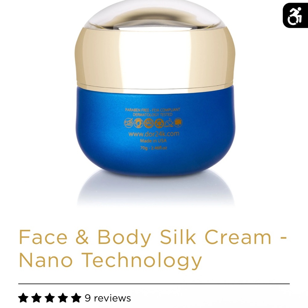 D’OR24K PRESTIGE NANOTECHNOLOGY Face & Body Silk Cream - Blue and Gold - Picture 4 of 6